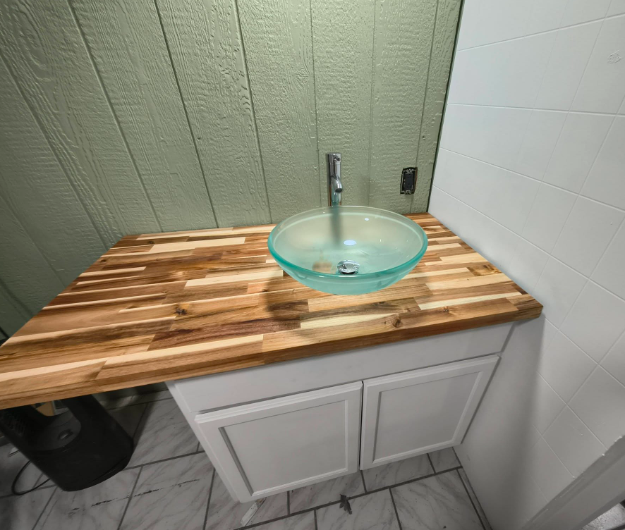 Bathroom counter project photo